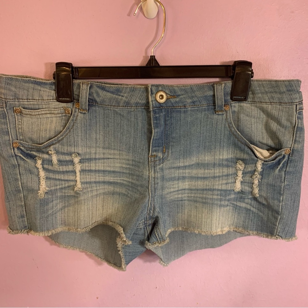 Blue Asphalt jean shorts